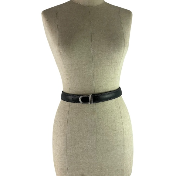 Genuine PHILIPPE CHARRIOL Black Leather Men Bletr Pebbled Made In France 42 - Picture 2 of 13